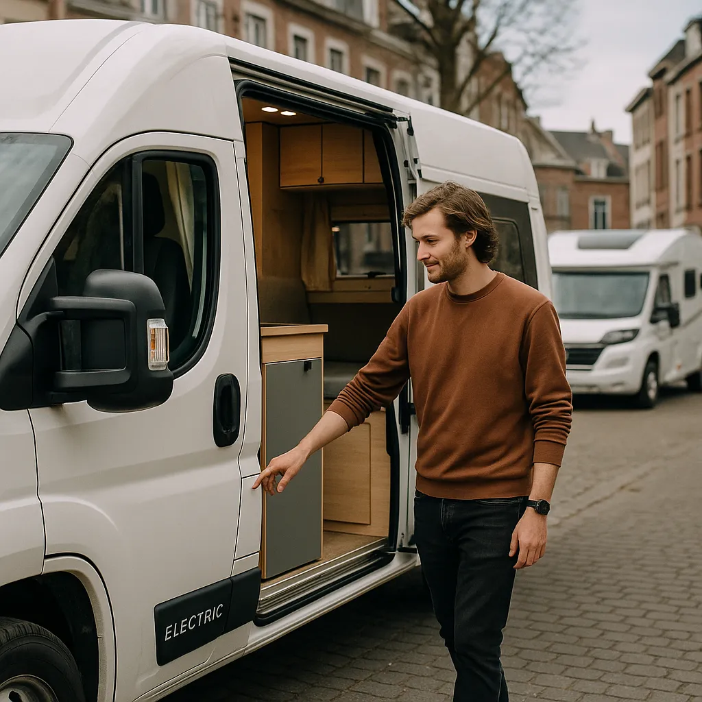 Location De Van Aménagé Avec Autonomie électrique Pour Voyages à Liège