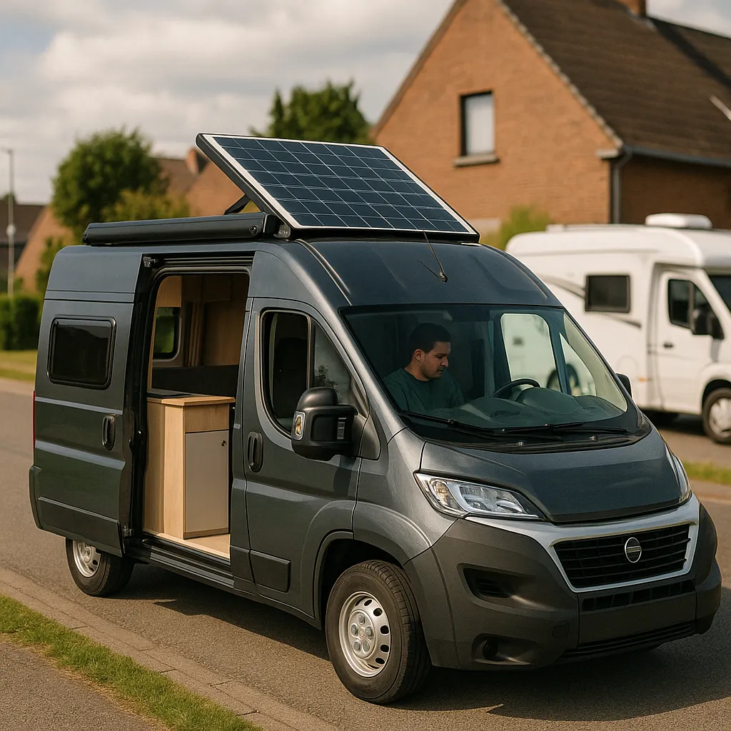 Van Aménagé Compact Avec Panneau Solaire à Awans