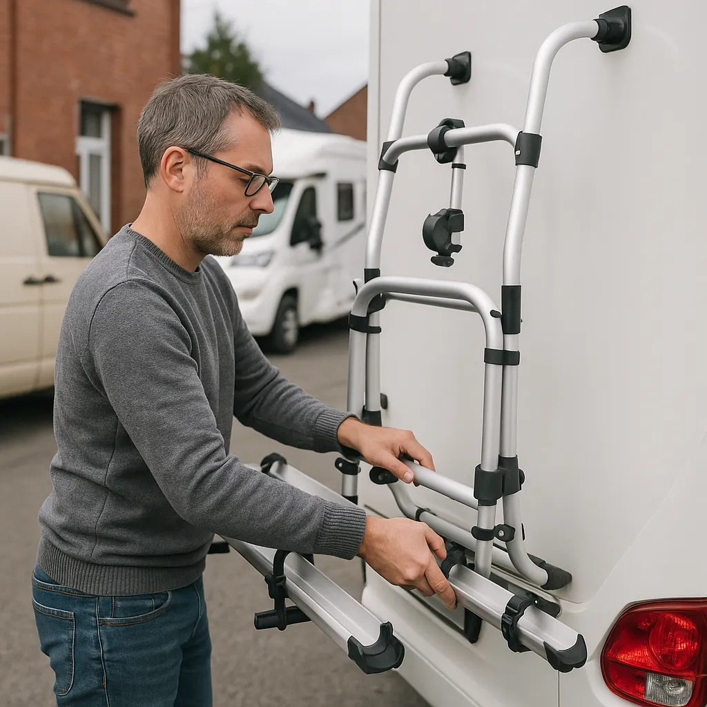 Installation Porte Vélo Motorhome Sans Perçage En Belgique