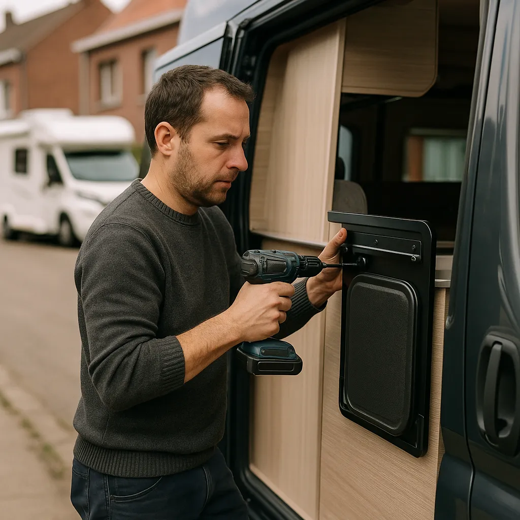 Installation Professionnelle D’accessoires Pour Van Aménagé à Domicile En Belgique