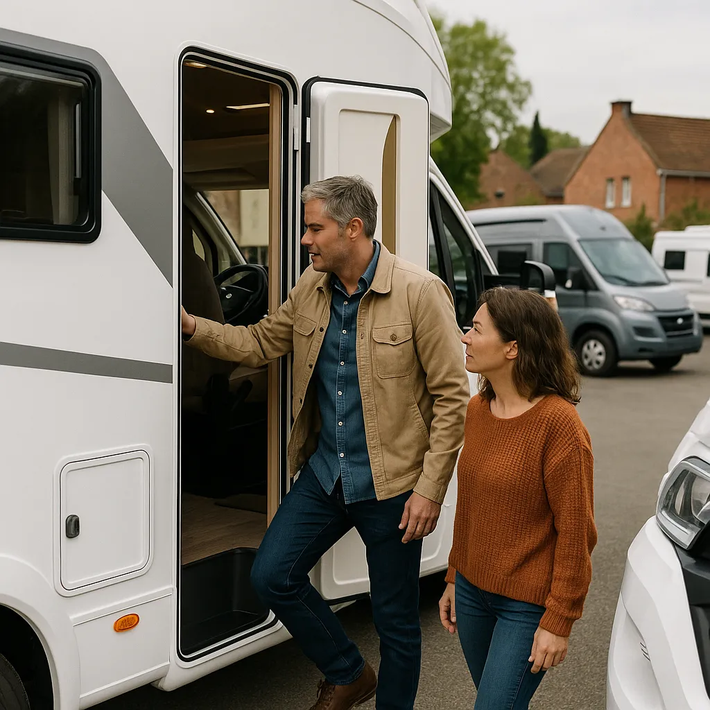 Location De Camping‑car Avec Douche Et Lit Central En Belgique