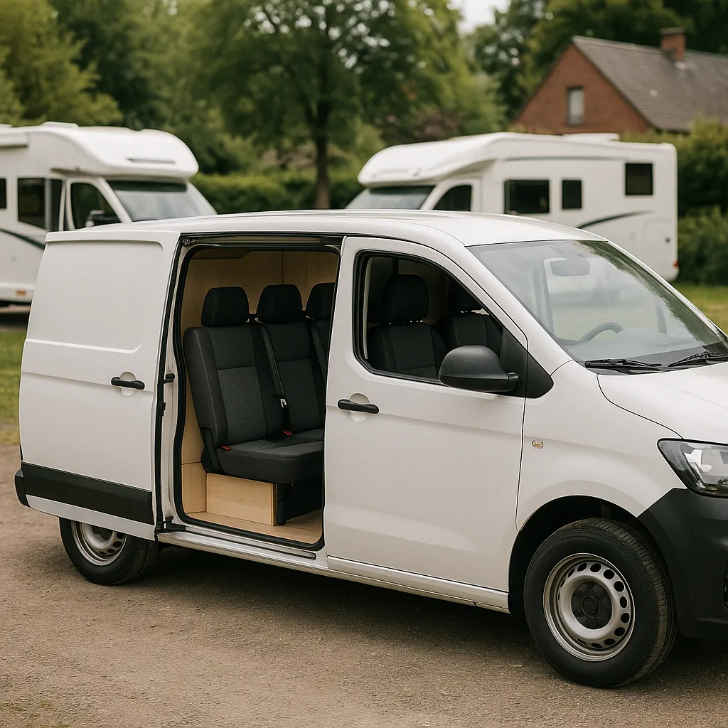 Van Aménagé Compact Avec Banquette Homologuée 3 Places En Belgique