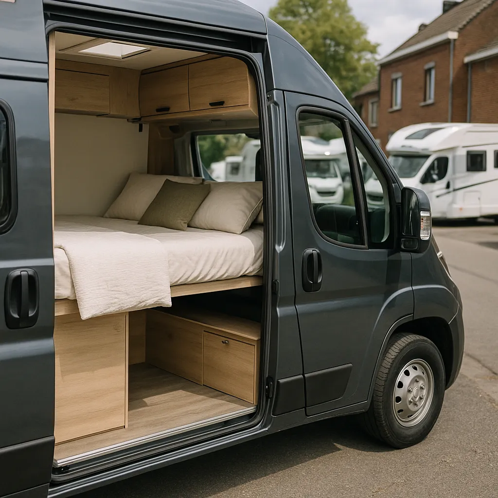 Van Aménagé Compact Avec Lit Transversal à Herstal